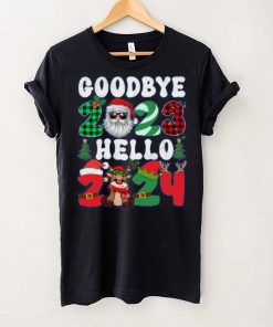 Goodbye 2023 Hello 2024 Merry Christmas Happy New Year 2024 Gift Toddler T Shirt