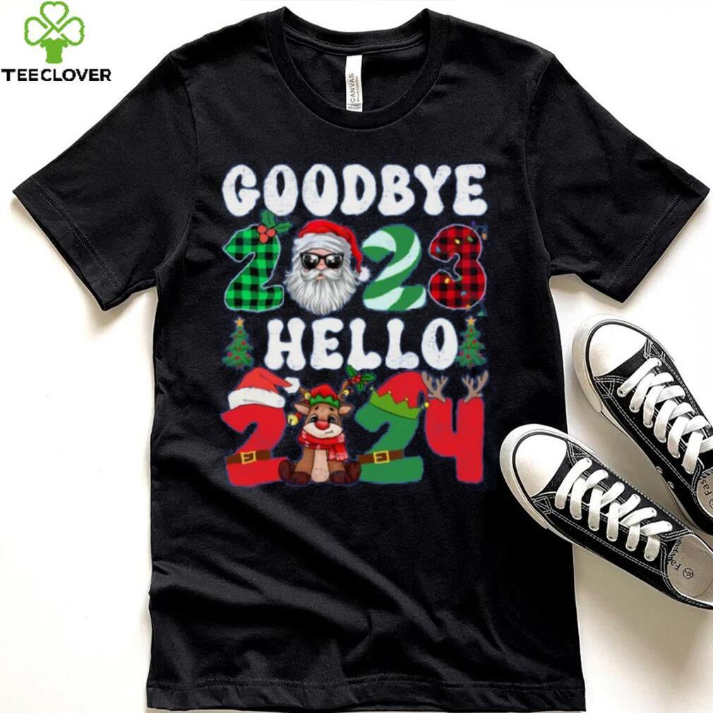 Goodbye 2023 Hello 2024 Merry Christmas Happy New Year 2024 Gift Toddler T Shirt Goodbye 2023 Hello 2024 Merry Christmas Happy New Year 2024 Gift Toddler T Shirt