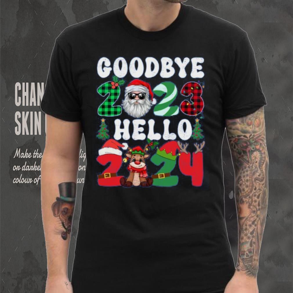 Goodbye 2023 Hello 2024 Merry Christmas Happy New Year 2024 Gift Toddler T Shirt Goodbye 2023 Hello 2024 Merry Christmas Happy New Year 2024 Gift Toddler T Shirt