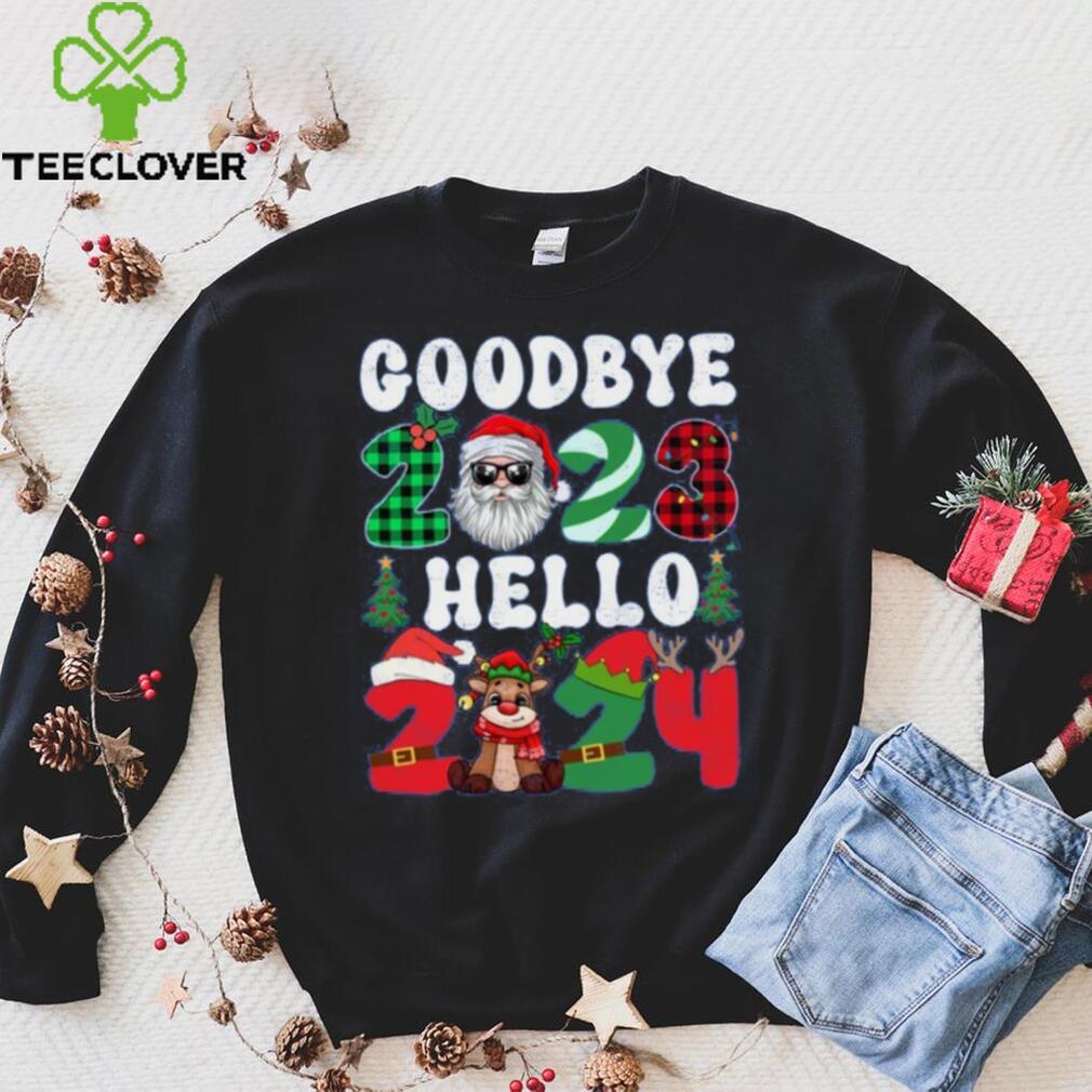 Goodbye 2023 Hello 2024 Merry Christmas Happy New Year 2024 Gift Toddler T Shirt Goodbye 2023 Hello 2024 Merry Christmas Happy New Year 2024 Gift Toddler T Shirt