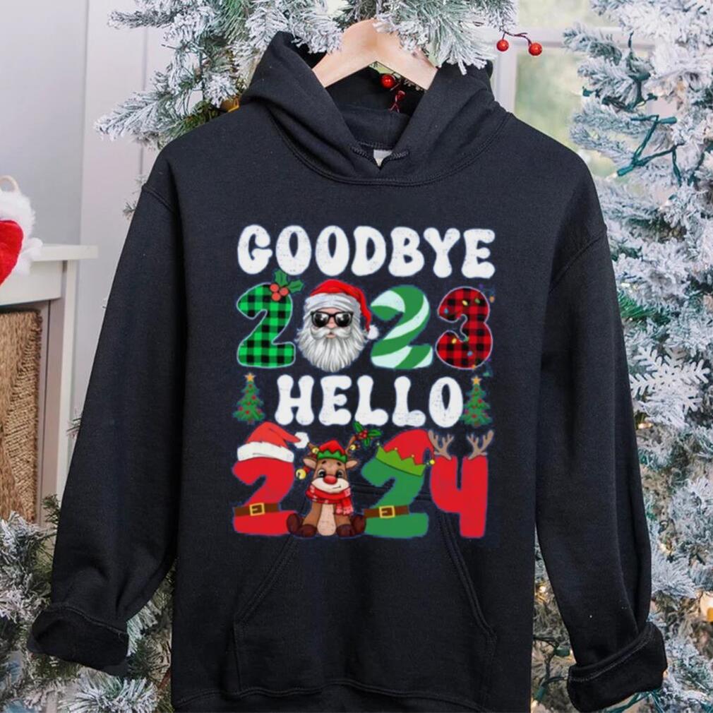 Goodbye 2023 Hello 2024 Merry Christmas Happy New Year 2024 Gift Toddler T Shirt Goodbye 2023 Hello 2024 Merry Christmas Happy New Year 2024 Gift Toddler T Shirt