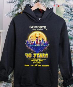 Goodbye Akira Toriyama 40 years 1984 2024 thank you for the memories characters hoodie, sweater, longsleeve, shirt v-neck, t-shirt