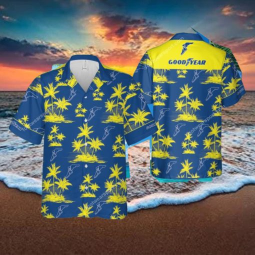 Goodyear Contemporary New Hawaiian Shirt Coconut Tree Pattern For Men And Women
