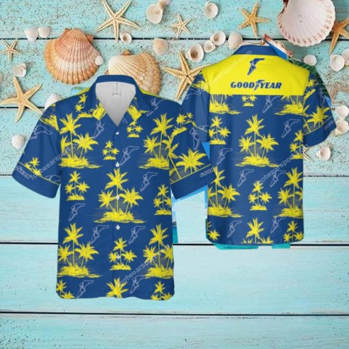 Goodyear Contemporary New Hawaiian Shirt Coconut Tree Pattern For Men And Women