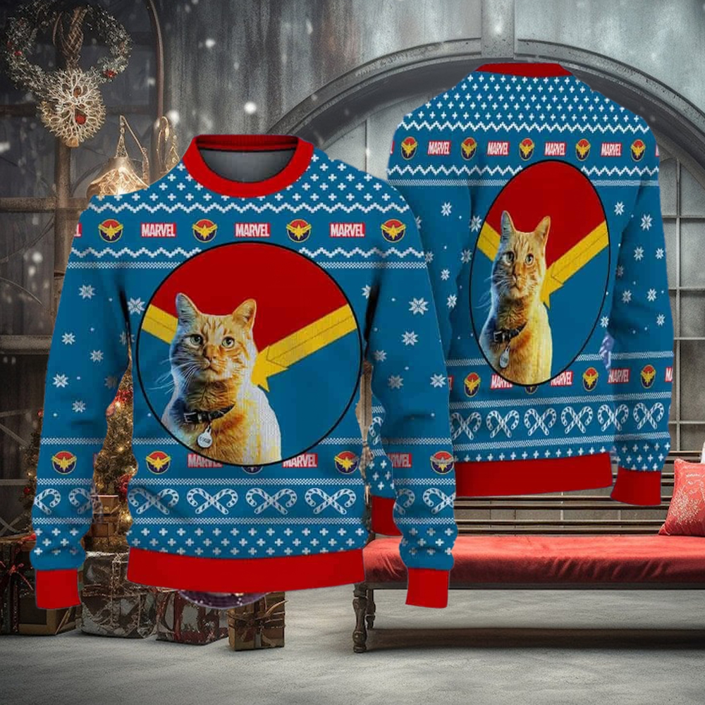 Goose Flerken Cat The Marvels Marvel Studios Holiday Gift For Fans Ugly Xmas Wool Knitted Sweater Goose Flerken Cat The Marvels Marvel Studios Holiday Gift For Fans Ugly Xmas Wool Knitted Sweater