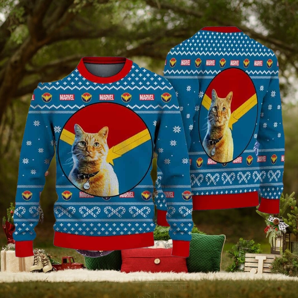 Goose Flerken Cat The Marvels Marvel Studios Holiday Gift For Fans Ugly Xmas Wool Knitted Sweater Goose Flerken Cat The Marvels Marvel Studios Holiday Gift For Fans Ugly Xmas Wool Knitted Sweater