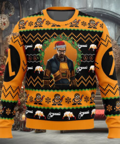 Gordon Freeman HalfLife For Christmas Gifts Christmas Ugly Wool Knitted Sweater