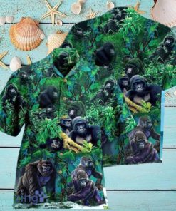 Gorilla Animals Family Of Gorillas In The Jungle Hawaiian Shirt Impressive Gift