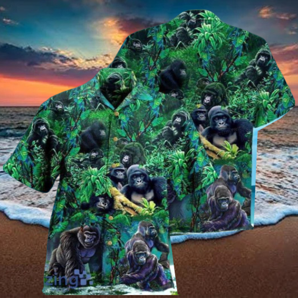 Gorilla Animals Family Of Gorillas In The Jungle Hawaiian Shirt Impressive Gift Gorilla Animals Family Of Gorillas In The Jungle Hawaiian Shirt Impressive Gift