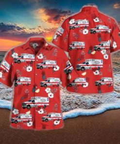 Goshen, Massachusetts, Highland Ambulance EMS 3D Hawaiian Shirt