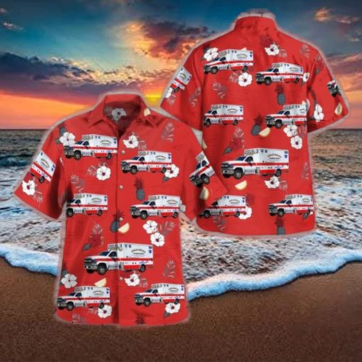 Goshen, Massachusetts, Highland Ambulance EMS 3D Hawaiian Shirt