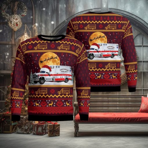 Goshen Massachusetts Highland Ambulance EMS AOP Ugly Sweater Christmas Season Gift