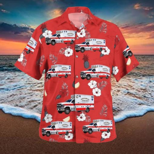 Goshen Massachusetts Highland Ambulance EMS Hawaiian Shirt