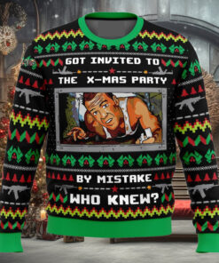Got Invited to a Christmas Party Die Hard Knitting Pattern 3D Print Ugly Sweater