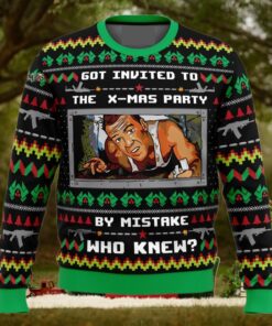 Got Invited to a Christmas Party Die Hard Knitting Pattern 3D Print Ugly Sweater