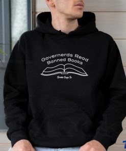 Governerds read banned books white logo shirt