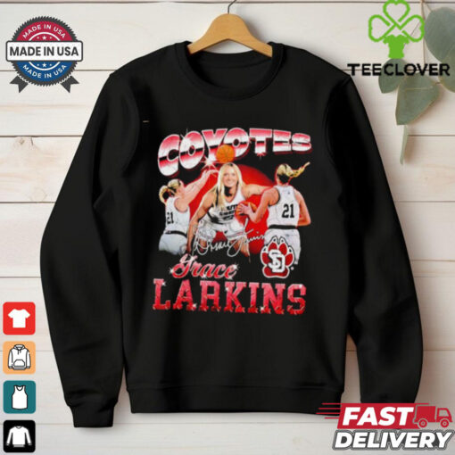 Grace Larkins South Dakota Coyotes signature vintage hoodie, sweater, longsleeve, shirt v-neck, t-shirt