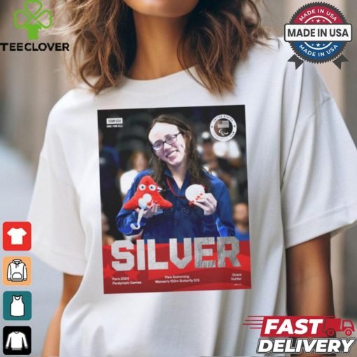 Grace Nuhfer Silver Medal Para Swimming Women’s 100m Butterfly S13 Paralympics Games Paris 2024 t shirt