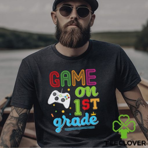 Grade Game On First Video Controller Teacher Kid Student T Shirts