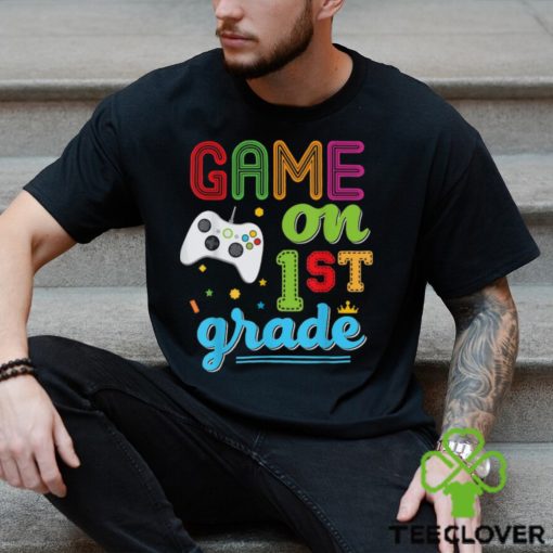 Grade Game On First Video Controller Teacher Kid Student T Shirts