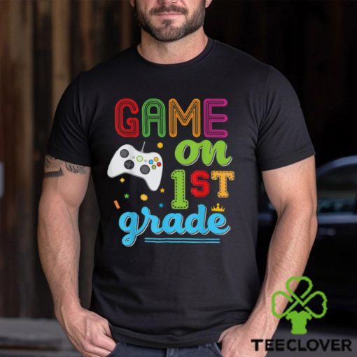 Grade Game On First Video Controller Teacher Kid Student T Shirts