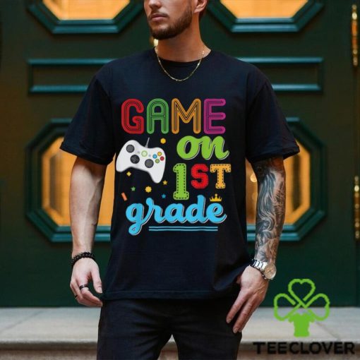 Grade Game On First Video Controller Teacher Kid Student T Shirts