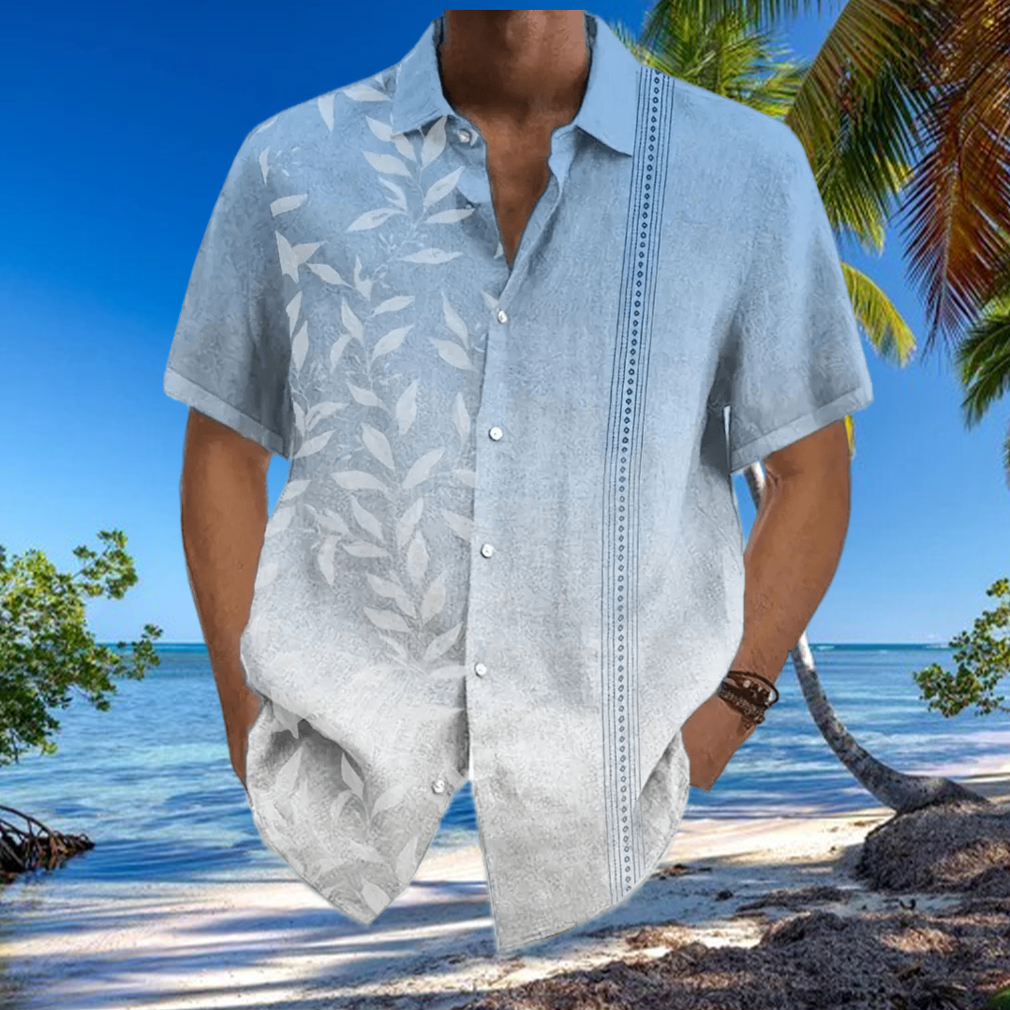 Gradient Style Leaf Print Men s Casual Short Sleeve Hawaiian Shirt Men s Shirt For Summer Vacation Resort Tops For Men Gift For Men Gradient Style Leaf Print Men s Casual Short Sleeve Hawaiian Shirt Men s Shirt For Summer Vacation Resort Tops For Men Gift For Men