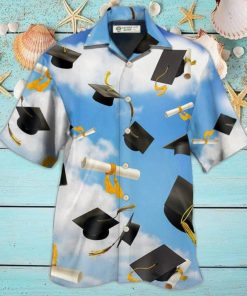 Graduation Paper Blue Sky Hawaiian Shirt