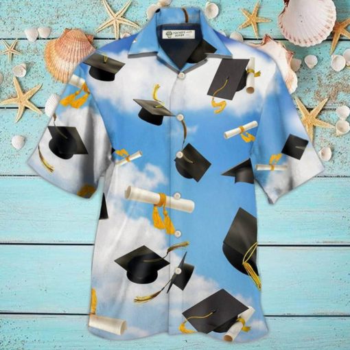 Graduation Paper Blue Sky Hawaiian Shirt