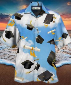 Graduation Paper Blue Sky Hawaiian Shirt