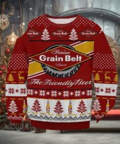 Grain Belt Beer The Friendly Beer 3D Xmas Funny 2023 Holiday Custom And Personalized Idea Knitting Pattern Ugly Christmas Sweater