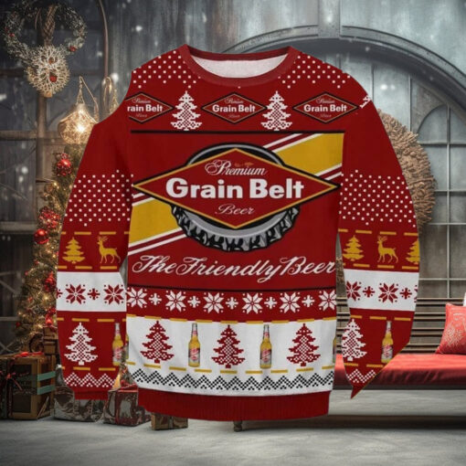 Grain Belt Beer The Friendly Beer 3D Xmas Funny 2023 Holiday Custom And Personalized Idea Knitting Pattern Ugly Christmas Sweater