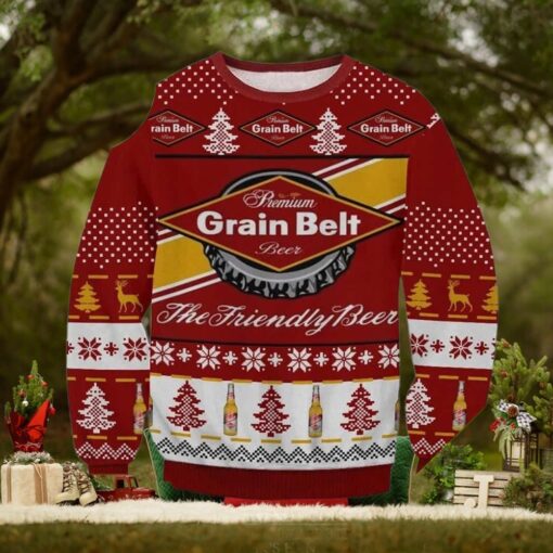 Grain Belt Beer The Friendly Beer 3D Xmas Funny 2023 Holiday Custom And Personalized Idea Knitting Pattern Ugly Christmas Sweater