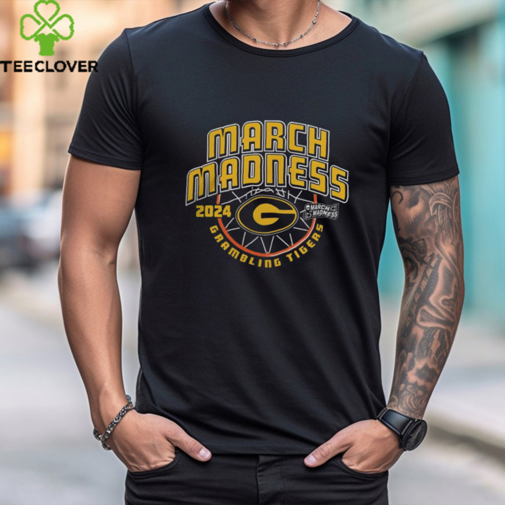 Grambling State Tigers Grey 2024 Ncaa March Madness Bound Short Sleeve T Shirt Grambling State Tigers Grey 2024 Ncaa March Madness Bound Short Sleeve T Shirt