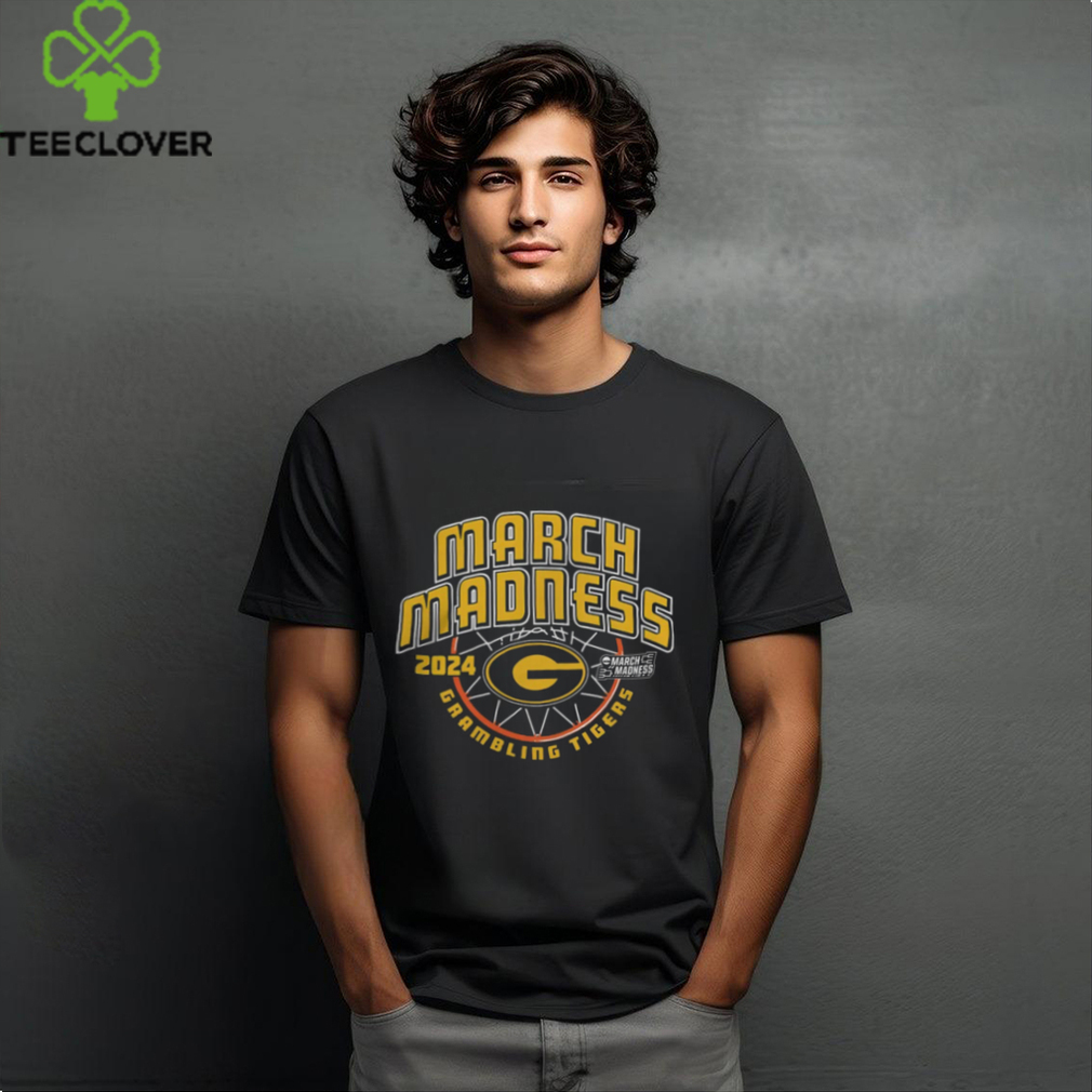 Grambling State Tigers Grey 2024 Ncaa March Madness Bound Short Sleeve T Shirt Grambling State Tigers Grey 2024 Ncaa March Madness Bound Short Sleeve T Shirt