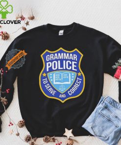 Grammar police to serve and correct logo shirt