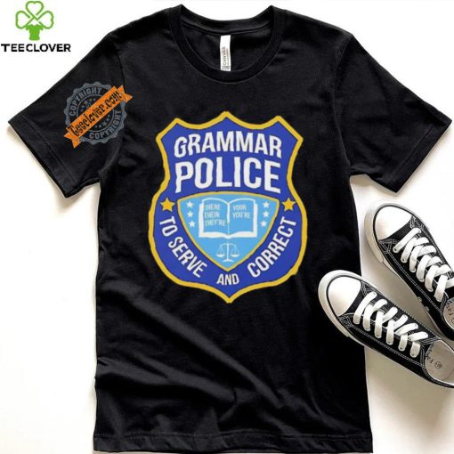 Grammar police to serve and correct logo hoodie, sweater, longsleeve, shirt v-neck, t-shirt