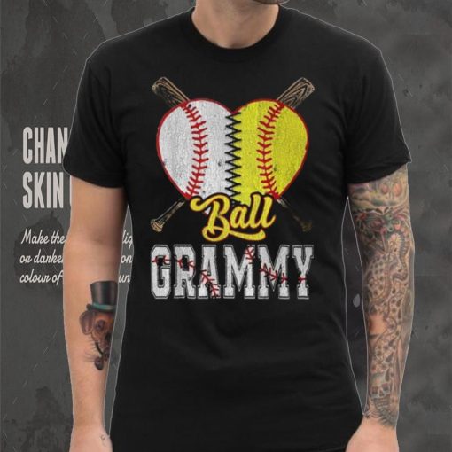 Grammy Of Both Ball Grammy Baseball Softball Pride T Shirt