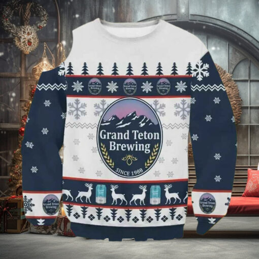 Grand Teton Brewing Beer Since 1988 Wool Holiday Sweater