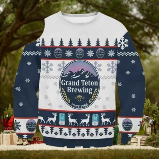 Grand Teton Brewing Beer Since 1988 Wool Holiday Sweater