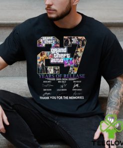 Grand Theft Auto VI 27 Years Of Release 2001 – 2024 Thank You For The Memories T Shirt