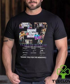 Grand Theft Auto VI 27 Years Of Release 2001 – 2024 Thank You For The Memories T Shirt