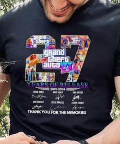 Grand Theft Auto VI 27 years of release 2001 2024 thank you for the memories shirt 1 Grand Theft Auto VI 27 years of release 2001 2024 thank you for the memories shirt