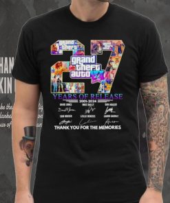 Grand Theft Auto VI 27 years of release 2001 2024 thank you for the memories shirt 3 Grand Theft Auto VI 27 years of release 2001 2024 thank you for the memories shirt