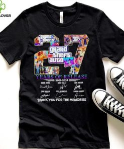 Grand Theft Auto VI 27 years of release 2001 2024 thank you for the memories shirt 4 Grand Theft Auto VI 27 years of release 2001 2024 thank you for the memories shirt