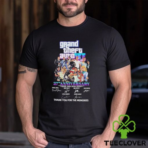 Grand Theft Auto VI 27th Anniversary 2001 – 2024 Thank You For The Memories Shirt