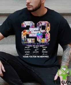 Grand Theft Auto Vi 28 Years Of Release 1997 2025 Thank You For The Memories T Shirt