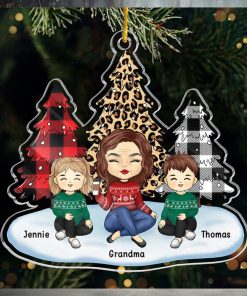 Grandkids Put The Merry In My Christmas Family Personalized Custom Ornament Acrylic Custom Shaped Christmas Gift For Family Members