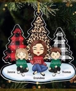 Grandkids Put The Merry In My Christmas   Family Personalized Custom Ornament   Acrylic Custom Shaped   Christmas Gift For Family Members