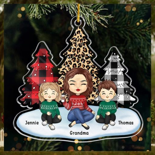 Grandkids Put The Merry In My Christmas   Family Personalized Custom Ornament   Acrylic Custom Shaped   Christmas Gift For Family Members